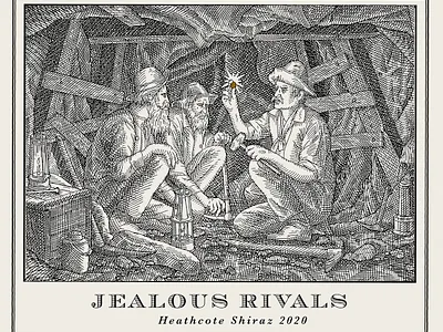 Seppelt's Jealous Rivals X Studio Hosego design drawing label packaging wine