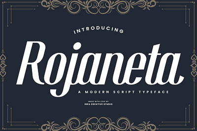 Rojaneta – A Modern Script Typeface monoline brush