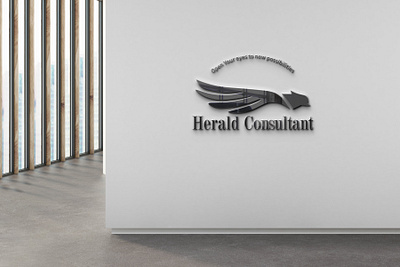 Logo Design for Herald Consultant 3d 3d logo branding editing logo design
