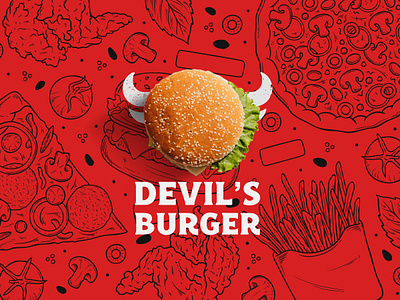 Devil's Burger Logo & Branding Concept branding burger logo devil logo food logo logo logo design minimal modern restaurant logo