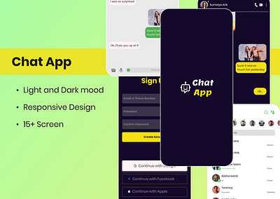 Mobile Chat App app design ui ux