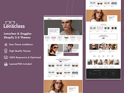 LensClass – Premium eCommer Theme For Eyewear, Goggles, Sunglass branding design ecommerce eyewear fashion goggles lensclass luxury minimal modern opencart prestashop responsive shopify style sunglasses template templatetrip wide wordpress