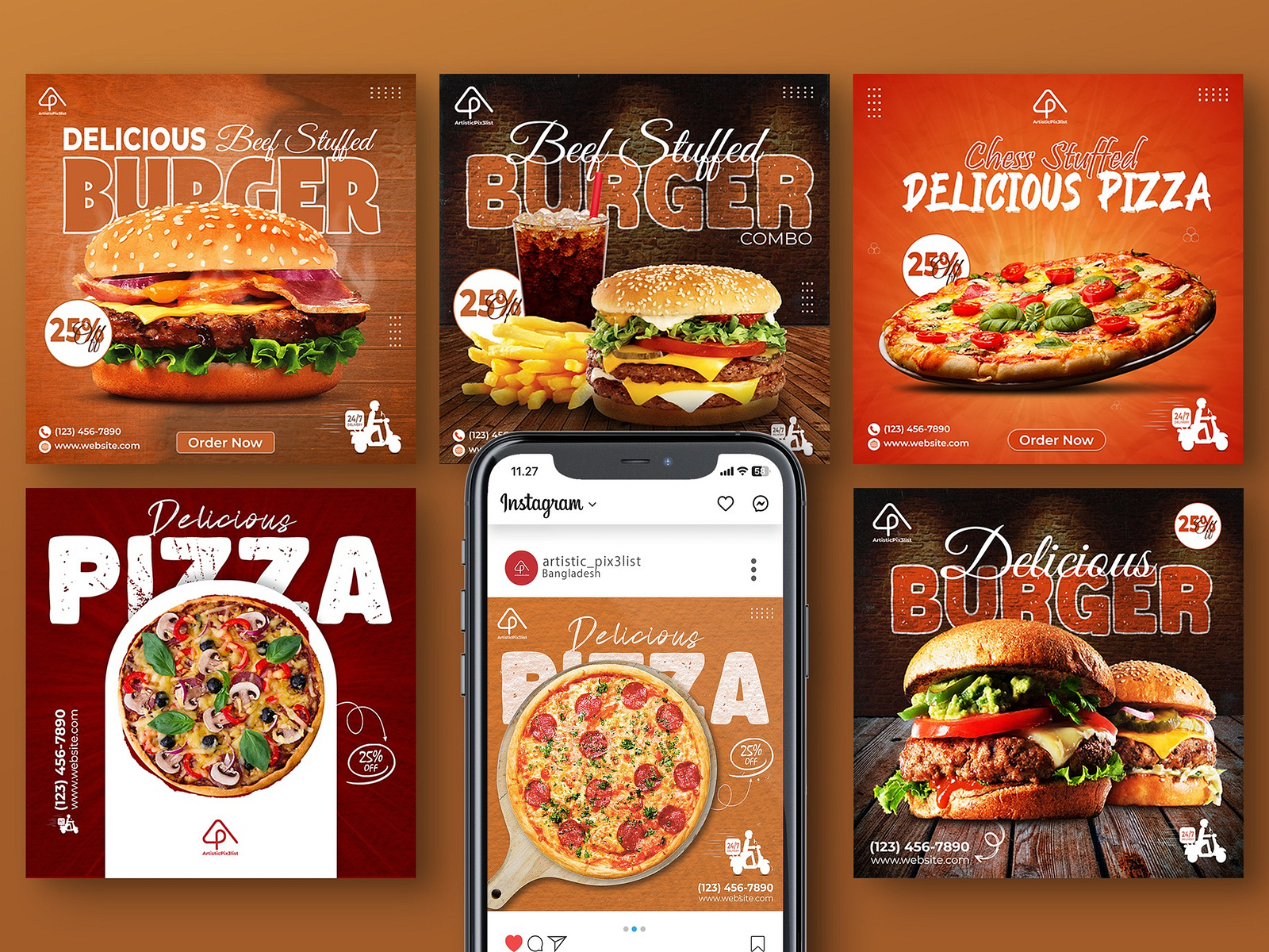 Food Social Media Post Ads by Toufikur Tayef on Dribbble