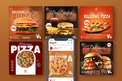 Food Social Media Post Ads ad ads burger facebook ads food google ads graphic design graphic designer instagram ads pizza social media ads social media post