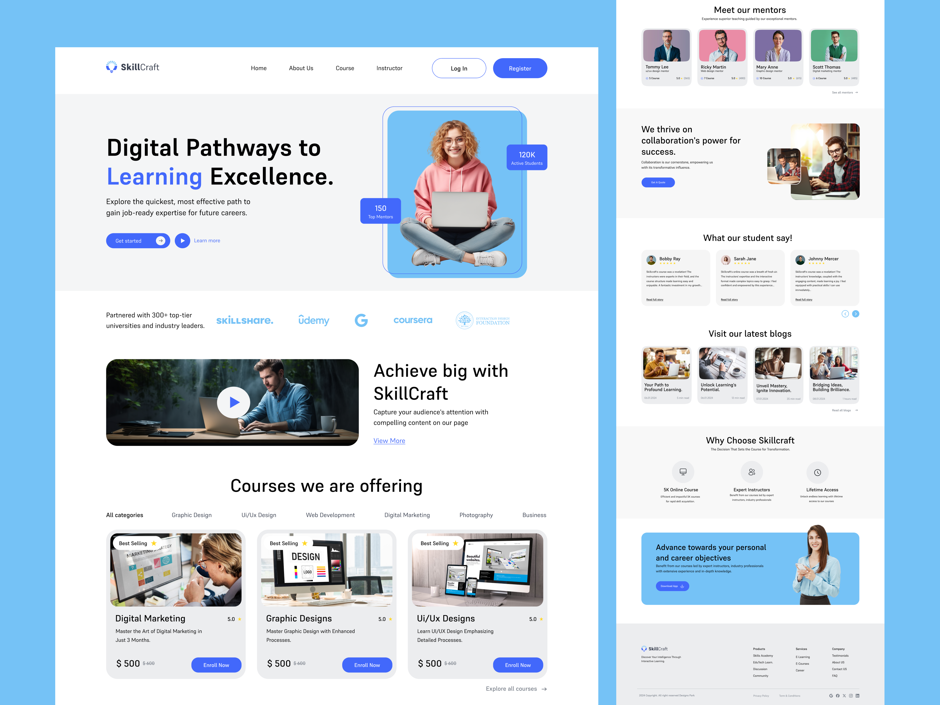 E-Learning Landing Page. By Nur Muntasir Sakib On Dribbble