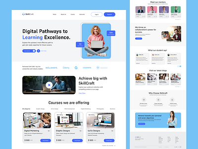E-Learning Landing Page. course landing page coursewebsite design e learning landing page e learning website design education landing page educationwebsite design online education