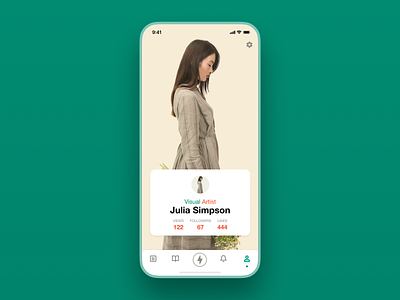 #DailyUI 006 — User Profile appdesign dailyui dailyui006 graphic design mobieapp profileapp ui userprofile