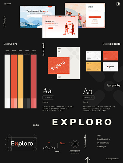Exploro branding colours design graphic design illustration logo typography ui ux web