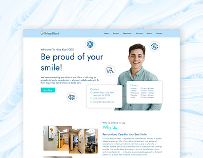 Nina Kiani branding dental website design devwarriorr graphic design ui uiux web design webdesign website