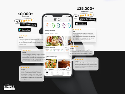 App Success Story Rating Reviews - CSE android app design app mockup appstore black white ios mobile playstore rating review ui