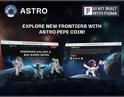 Astro Pepe Coin Web UI Kit astro pepe coin collect pepecoin crypto crypto finance cryptocurrency design discover pepecoin figma figma design invest memecoin memecoin memecoin exchange memecoin platform memecoin trading memewebsite pepecoin ui ux web ui kit