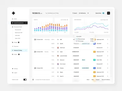 Finance Desktop App Dashboard app clean clear dashboard desktop minimal minimalist product design simple ui ui design user interface ux ux design white