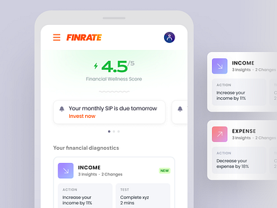 An app for Financial wellness android app clean design designer figma finance financial planning fintech app graphic design investment minimal mobile mobile app mobile ui product design ui ui ux ux web design