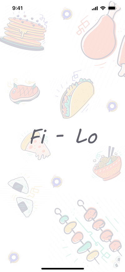 Fi - Lo Food Ordering Application IOS app branding casestudy design graphic design logo ui uiux ux ıos