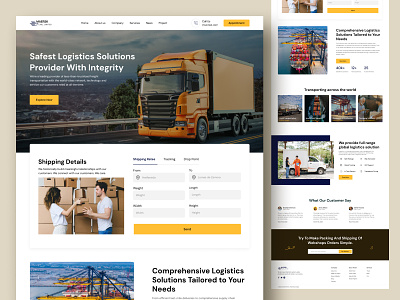 Shipping Website Design🚚🚢 car ecommerce shipping website landingpage logistics ship shipment tracking shipping company track lo tracking transport ui ui design ux ui design web website design