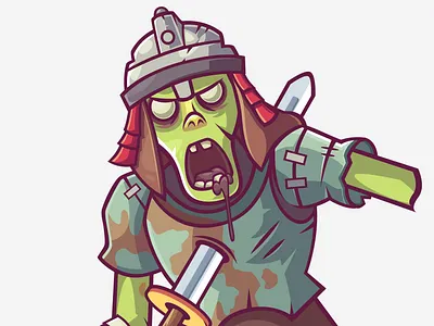 Ancient Zombie design graphic design illustration vector