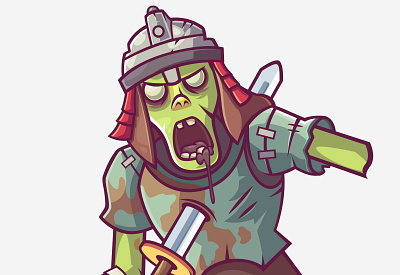 Ancient Zombie design graphic design illustration vector