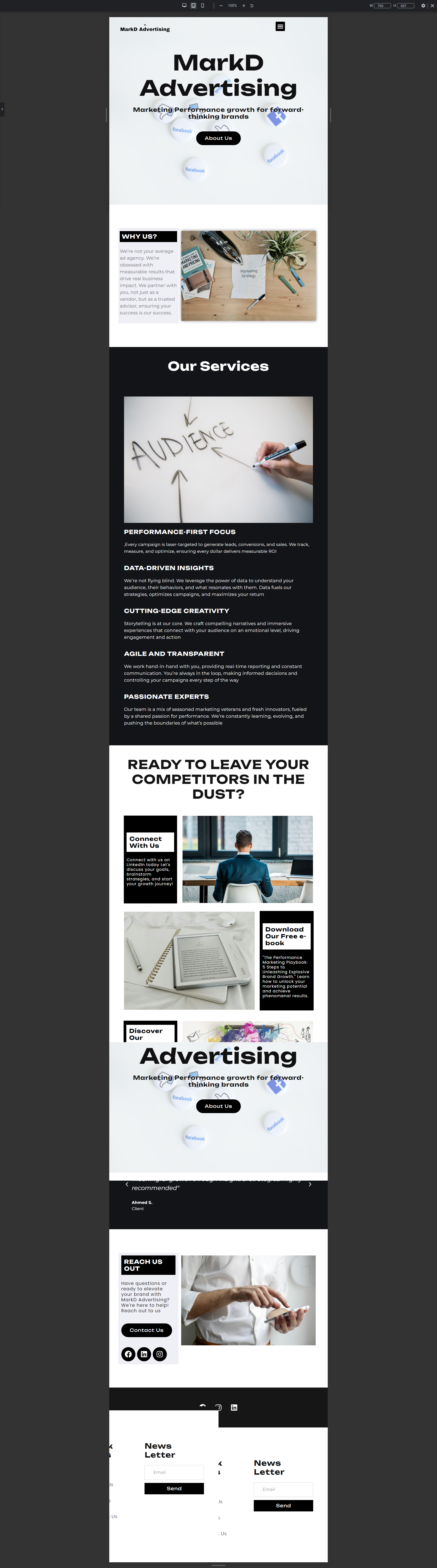Responsive | Tablet Version for the Website I created | Wordpres elementor responsive webdesign wordpress