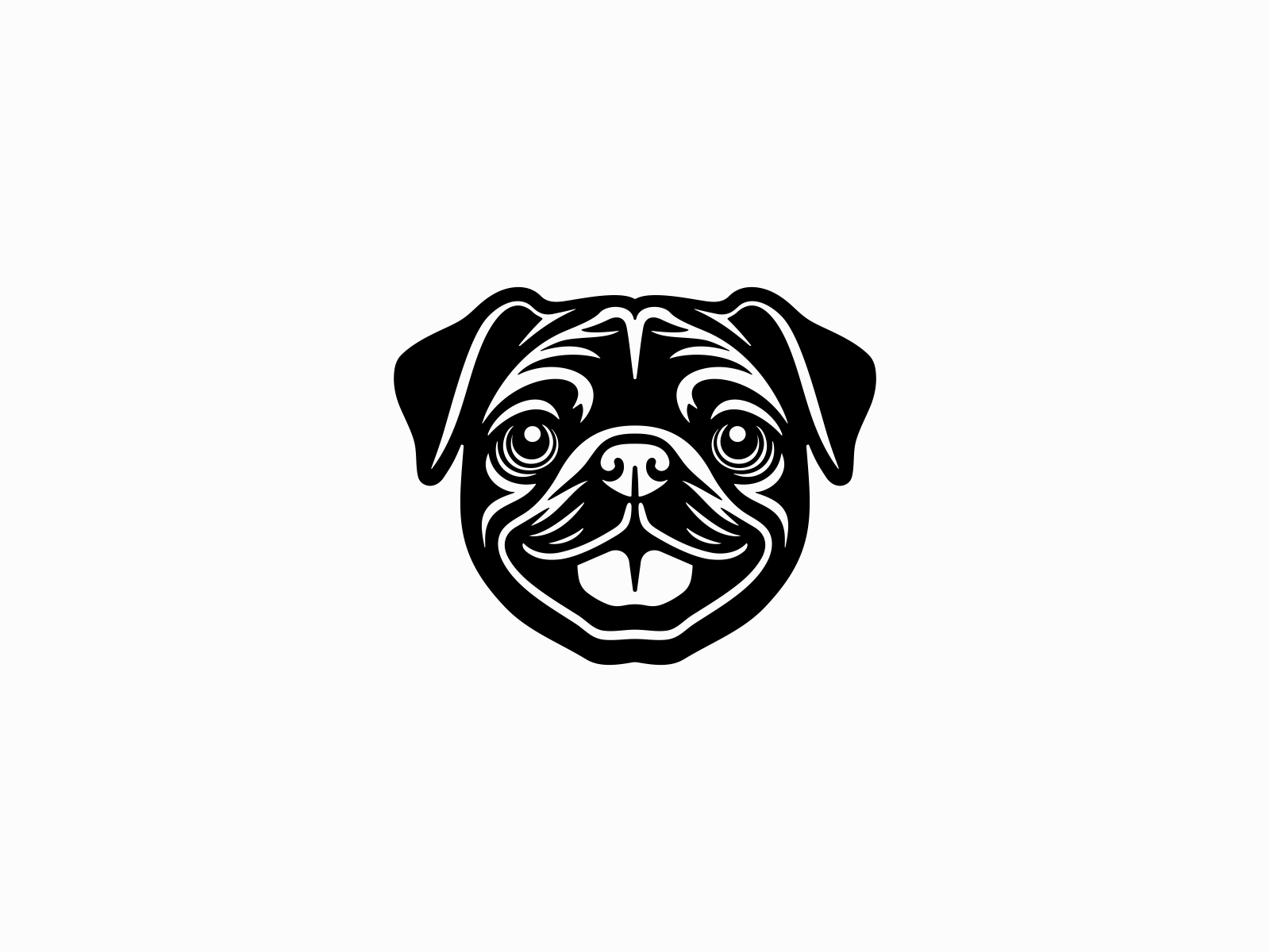 Pug Logo by Lucian Radu on Dribbble
