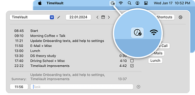 TimeVault * Easy Timesheets appstore macos time tracking timesheet tracking work tracking