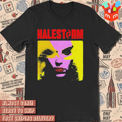 Halestorm pink lizzy face artwork t-shirt