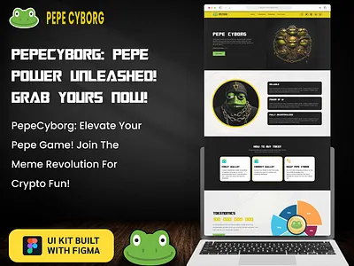 Pepe Cyborg Meme Token Web UI Kit crypto cryptocurrency design figma figma design memetoken memetoken buysell memetoken exchange memetoken platform memetoken trading memewebsite pepecyborgtoken pepememe token ui ui design ux v web ui kit