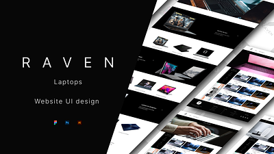 "Raven Laptops" website UI Design. app design branding prototype ui ux website design website ui wireframing