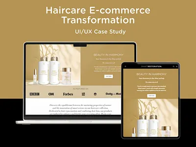 Haircare E-commerce Transformation codeigniter ecommerce figma graphic design hair care hair growth supplement products smart restoration transformation web design website