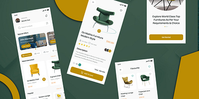 Furniture UI / E-Commerce UI animation app creative apps kit design e commerce kit figma figma animations figma app figma apps figma kit figma ui furniture app mobile app design mobile apps mobile kit modern ui prototyping ui uiux uiux kit