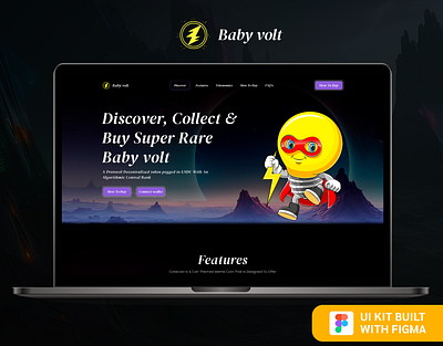 Baby Volt Inu Meme Coin Web UI Kit babyvolt inu meme coin bitcoin crypto crypto buysell cryptocurrency design figma figma design forex livetrading meme coin token ui ui design ux web ui kit