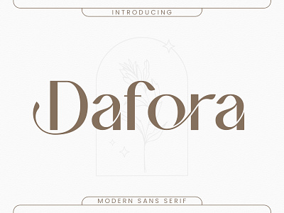 Dafora - Sans Serif Font beauty design fashion font ligature lowercase magazine modern regular sans serif typeface typography uppercase