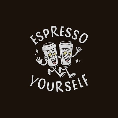 Espresso Yourself graphic design illustration logo typography