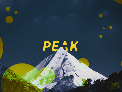 PEAK branding design designforfun fun graphic design logo logotype mountain peak type typography vector yellow