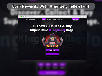 KingKong Dog Coin Web UI Kit bitcoin coin crypto crypto currecny crypto invest figma figma design forexinvest kingkong dog coin memecoin memecoin buysell memecoin exchange memecoin trading memetoken nft token ui ui kit ux web ui kit