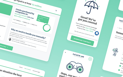 Cyber Insurance Onboarding app branding design lookfeel onboarding ui ux