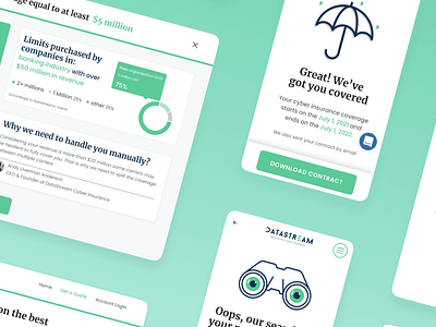 Cyber Insurance Onboarding app branding design lookfeel onboarding ui ux