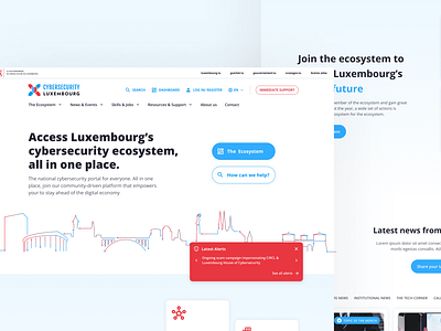 Cybersecurity Ecosystem - website redesign agency branding design governmental graphic design hero lookfeel ui ux website website redesign