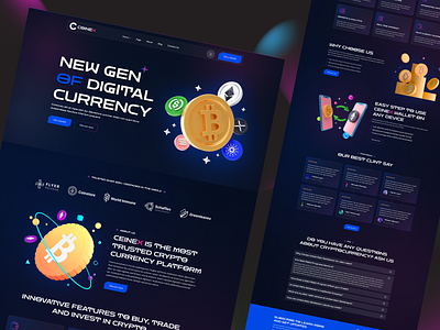 Crypto Currency Landing Page Design and Development crypto crypto currency crypto landing page crypto ui ux crypto website crypto wordpress website landing page