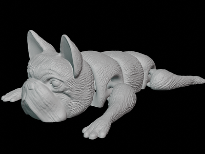 3D Bulldog Articulated Model for 3D Printing 3d 3d animal 3d bulldog 3d character 3d design 3d dog 3d illustration 3d printing blender cute cartoon design illustration ui