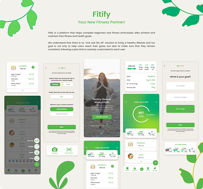 Fitify - Mobile Fitness App design figma illustration mobile app ui ux