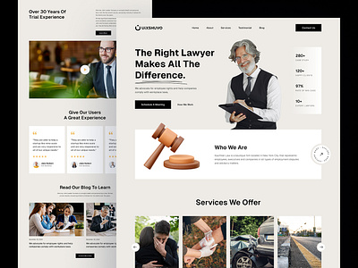 Law Firm : Landing Page Design 3d animation app branding design graphic design illustration logo typography ui ux vector