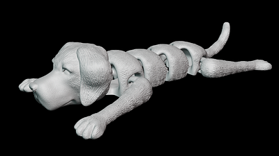 3D Labrador Retriever Articulated Model for 3D Printing 3d 3d animal 3d character 3d design 3d dog 3d illustration 3d print blender cute cartoon design dog model illustration labrador ui