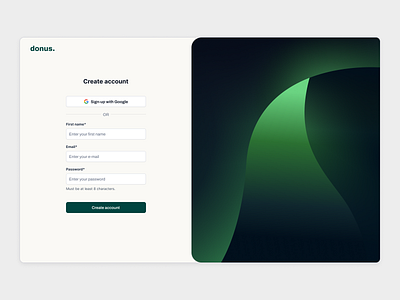 Sign-up page dailyui gradients landing page minimal sign up page ui visual design