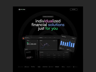 Finance Dashboard Website Design 3d animation branding design graphic design illustration logo motion graphics ui ux