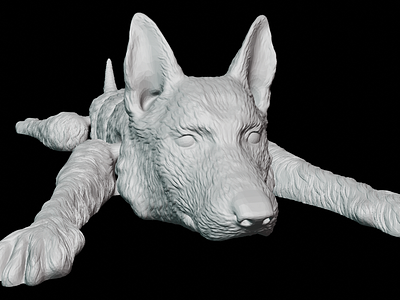 3D German Shepherd Articulated Model for 3D Printing 3d 3d animal 3d character 3d design 3d dog 3d illustration 3d print 3dgerman shepherd blender cute cartoon design german shepherd illustration ui