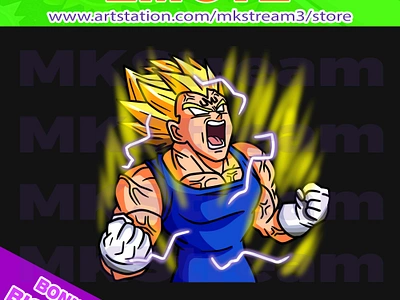 Twitch emotes dragon ball majin vegeta rage angry animated emotes anime bejita cute design dragon ball dragon ball emotes dragonball emote emotes illustration majin vegeta rage emotes sub badge super saiyan twitch emotes vegeta