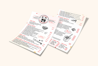 Lucky Panda Chinese Restaurant Flyer branding design flyer graphic graphic design typography