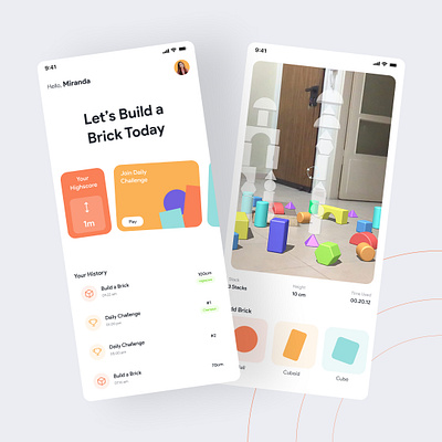 Build Brick Mobile Game brick build figma game mobileapp ui uiux