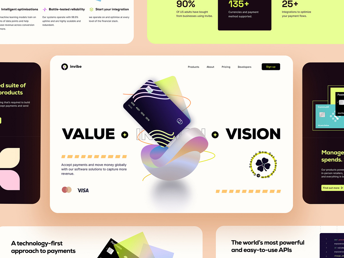 SaaS Fintech Website UI/UX Design adobe illustrator animation app branding design graphic design illustration landing page logo typography ui user experience design user interface design vector