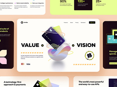 SaaS Fintech Website UI/UX Design adobe illustrator animation app branding design graphic design illustration landing page logo typography ui user experience design user interface design vector